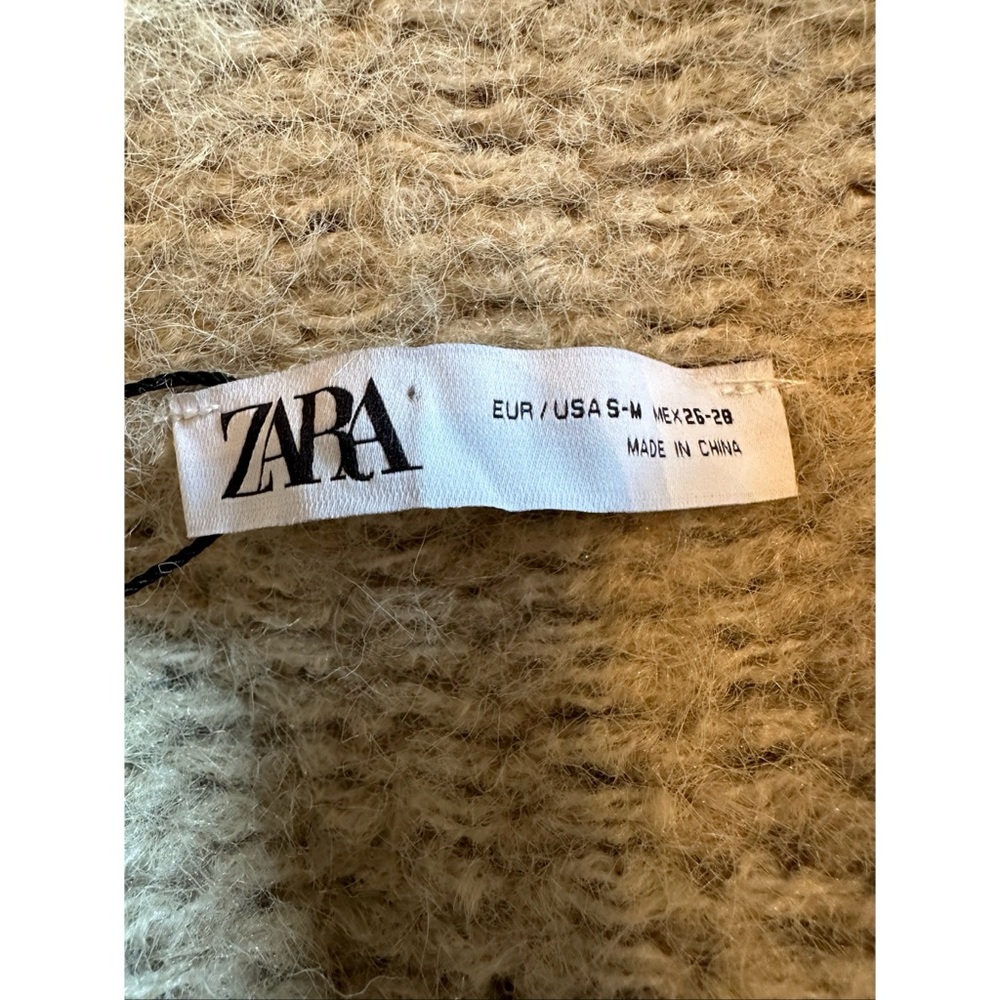 Zara Brushed Effect Knit Cardigan NWT Size S-M - Picture 11 of 16